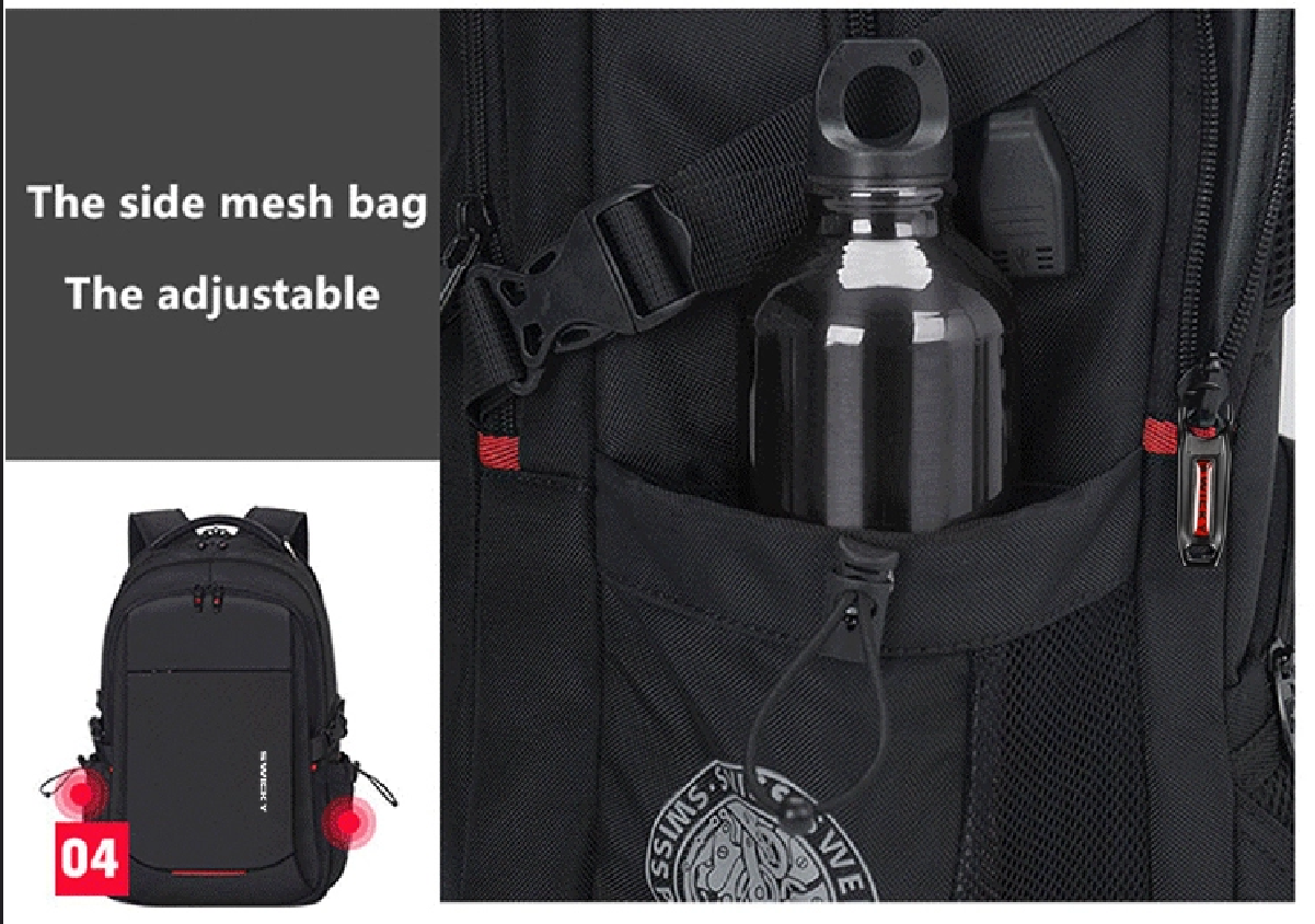 Bulto Mochila Morral Swicky Negro 15.6''