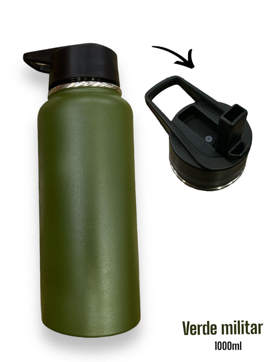 Botella Térmica 1000 ml Verde Militar