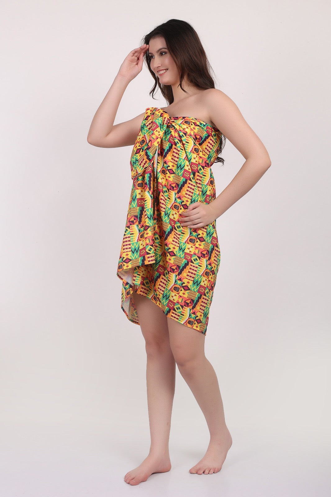Pareo Estampado Afrocaribeño Rectangular Multiuso