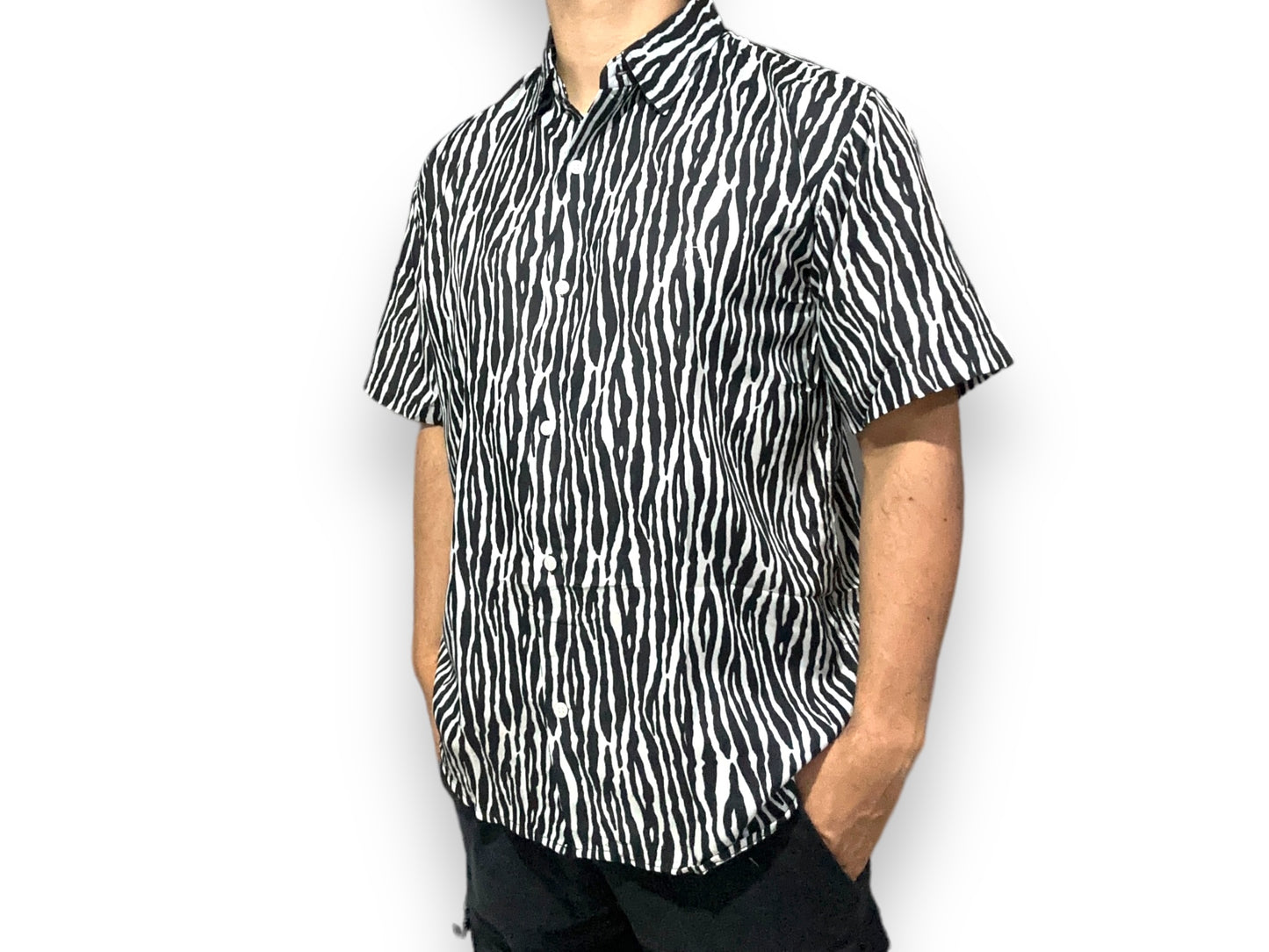 Camisa Estampada de Caballero de Botones estilo Hawaiana Playera Caribeña