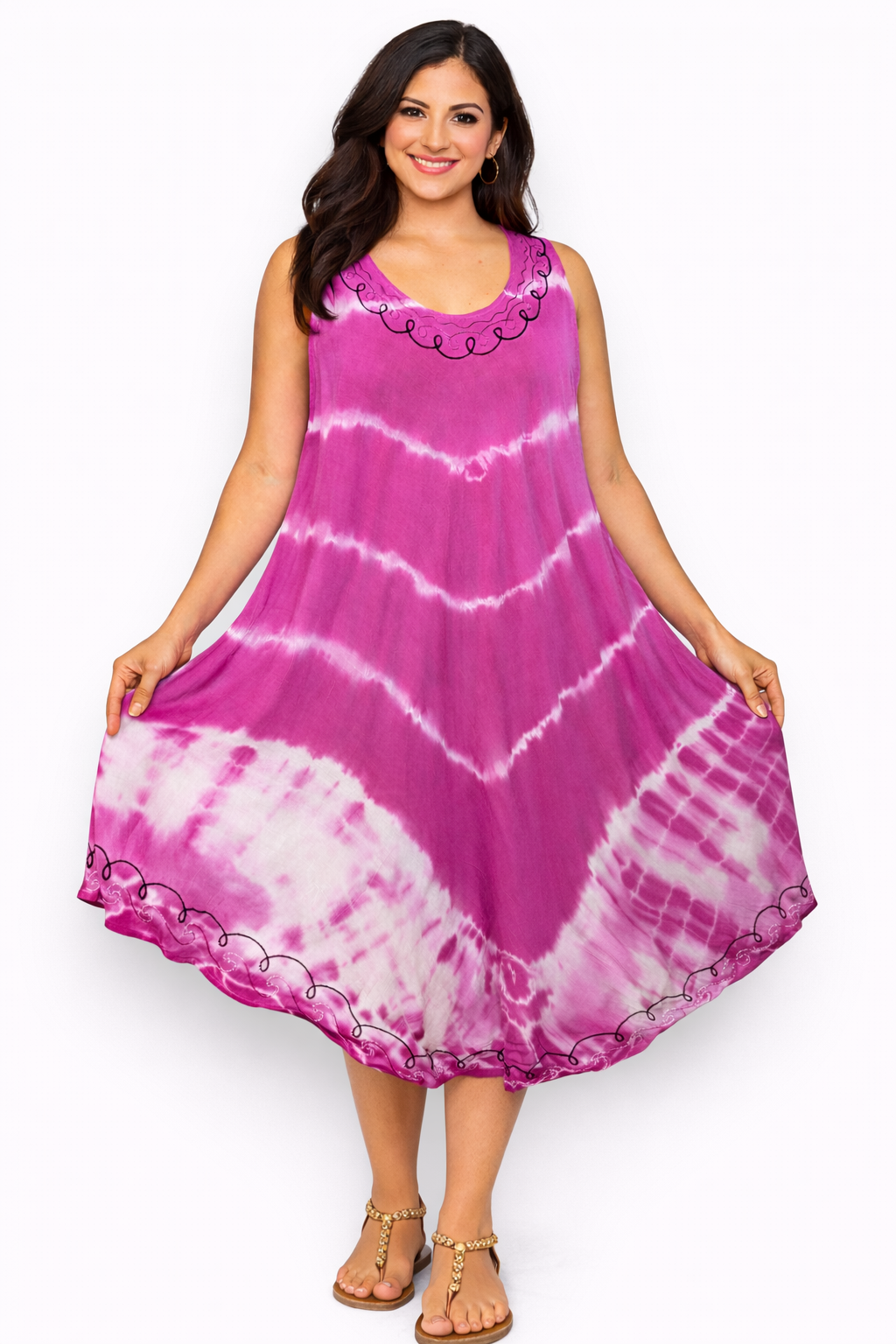 Pink Printed Dress | One Size
