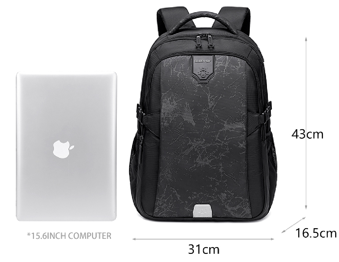 Bulto Mochila Morral Golden Wolf Negro 15,6''