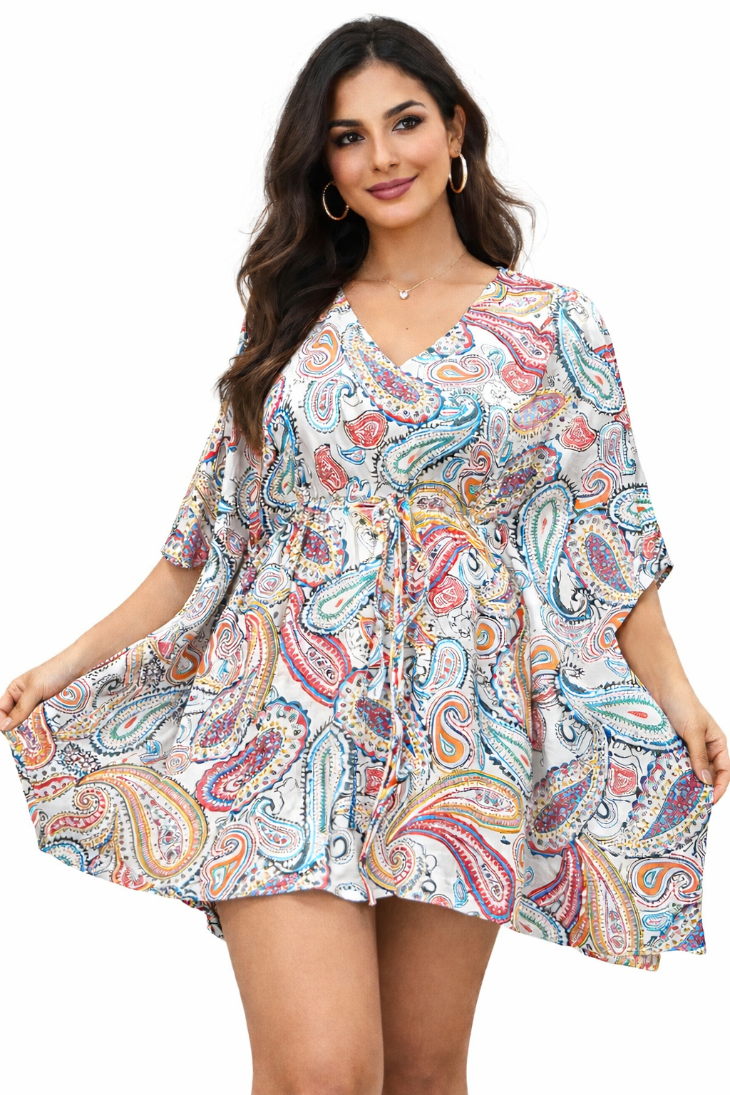 Vestido Corto Estampado de Dama