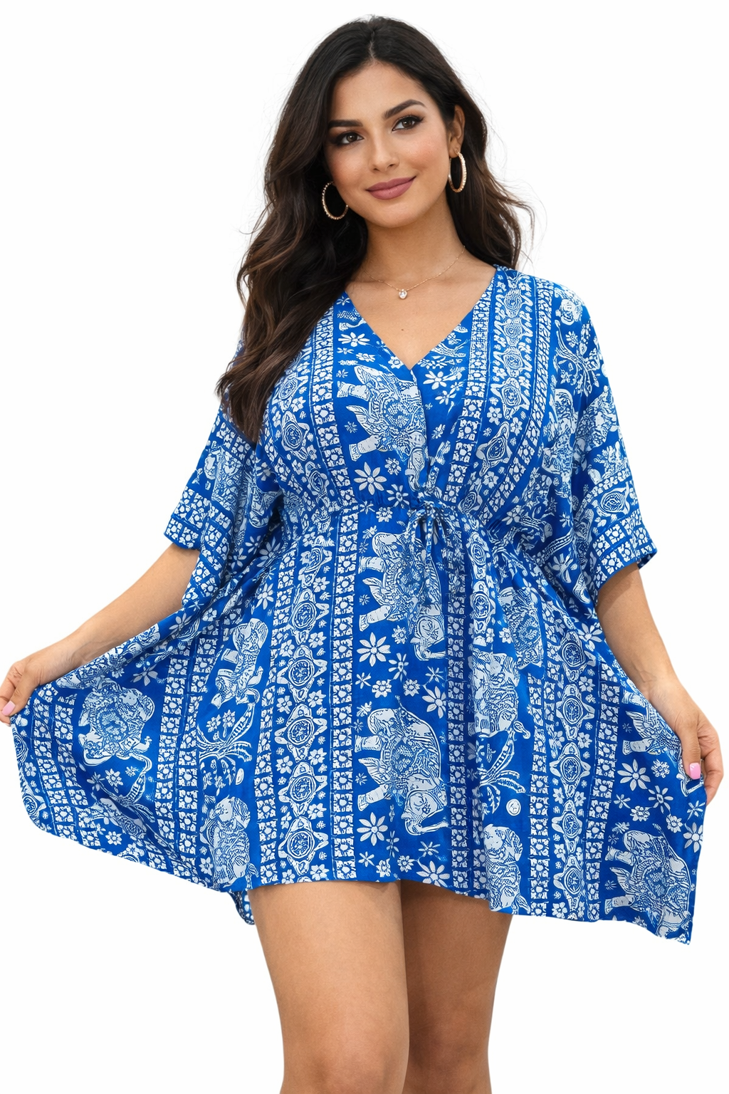 Vestido Corto Estampado de Dama