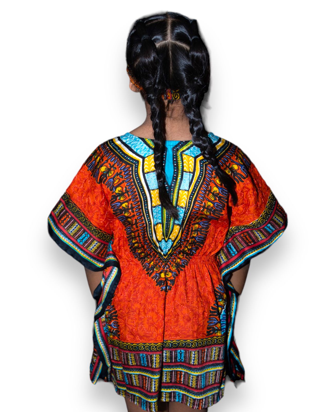 Manta de Niña con Estampado Afrocaribeño Naranja