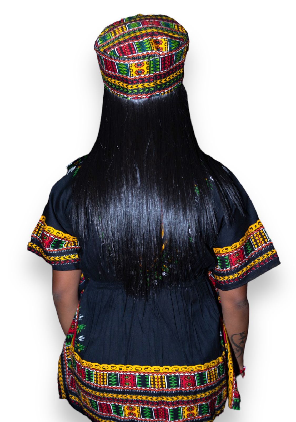 Manta Juvenil con Estampado Afrocaribeño Negro