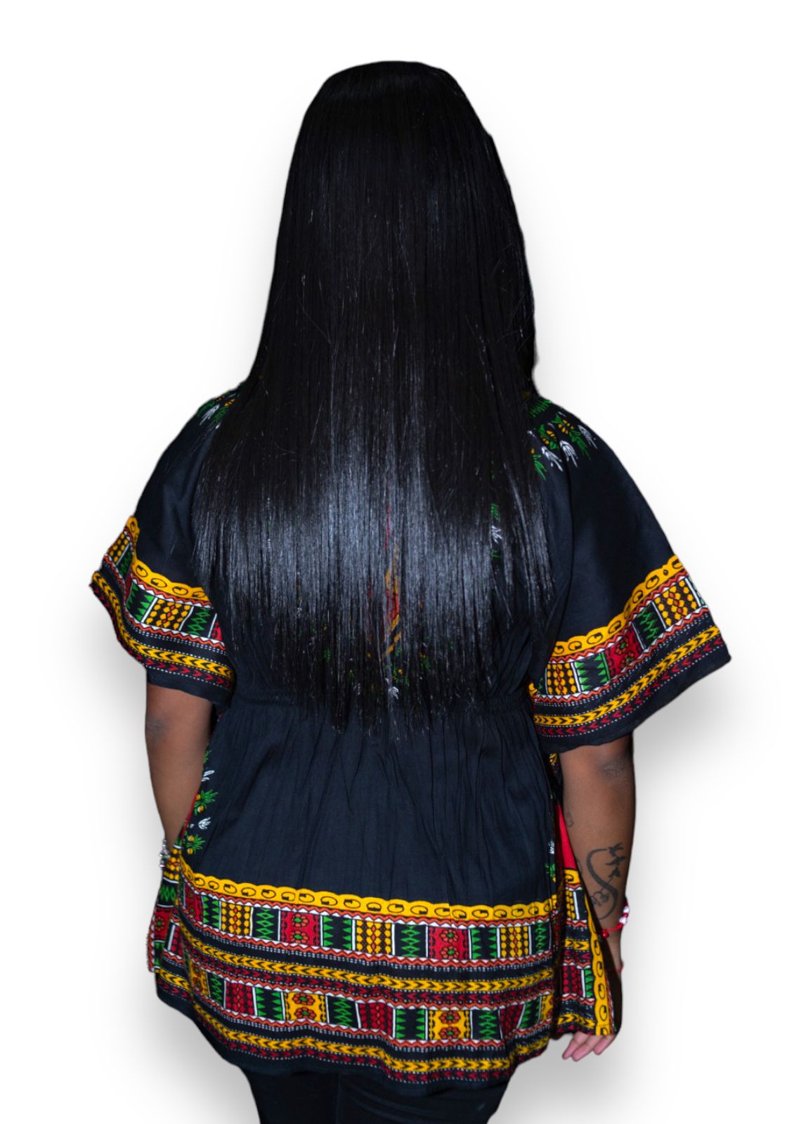 Manta Juvenil con Estampado Afrocaribeño Negro