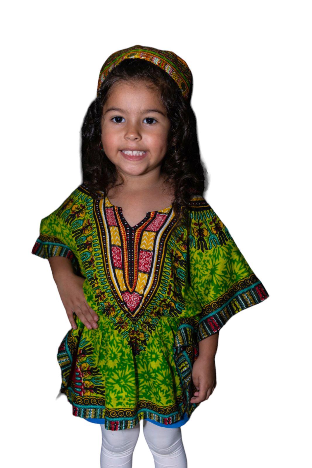 Manta de Niña con Estampado Afrocaribeño Verde