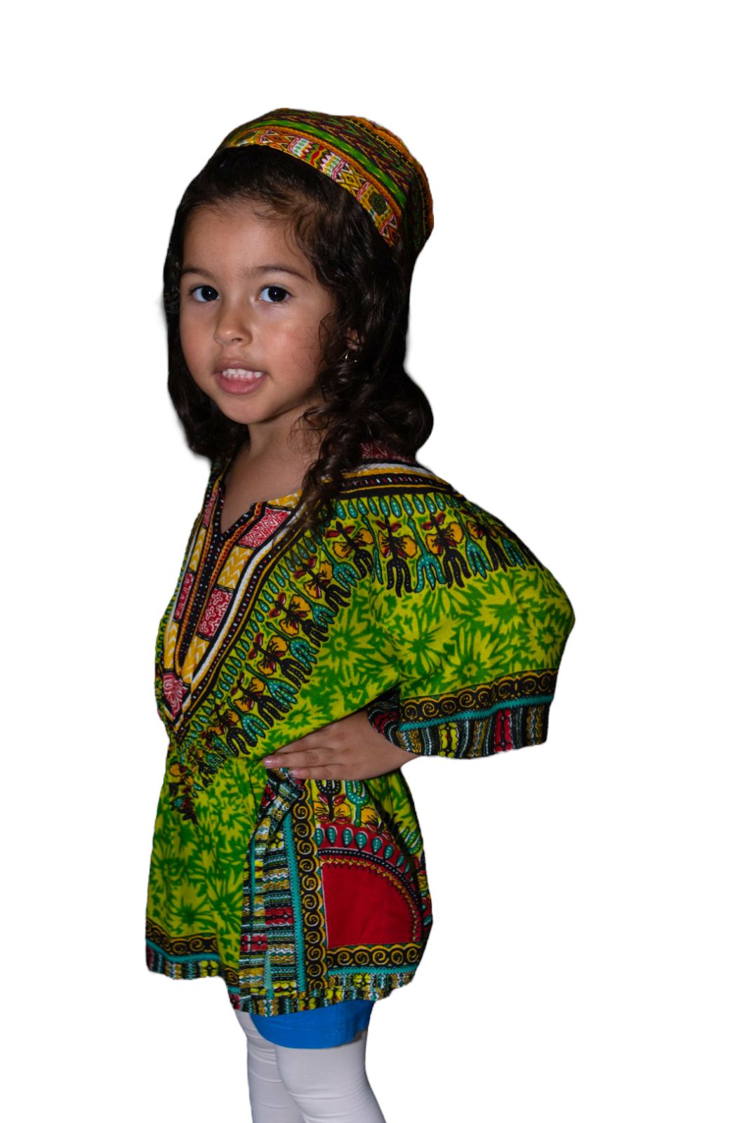 Manta de Niña con Estampado Afrocaribeño Verde