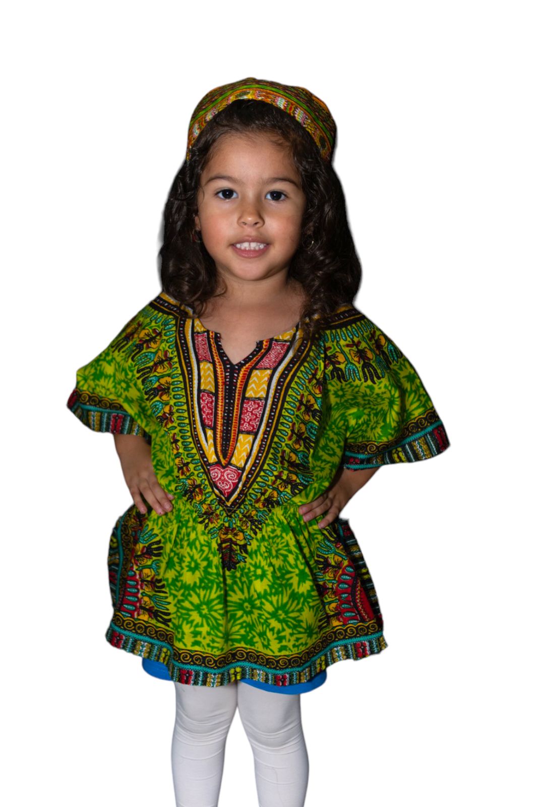 Manta de Niña con Estampado Afrocaribeño Verde