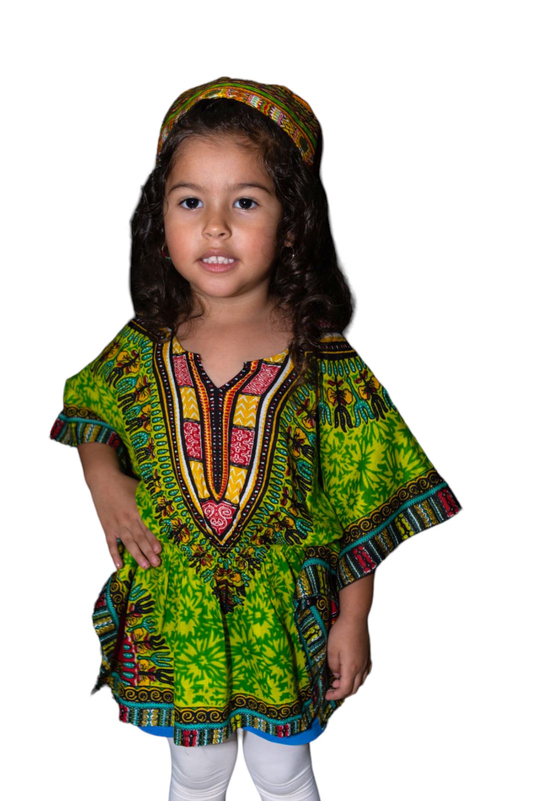 Manta de Niña con Estampado Afrocaribeño Verde