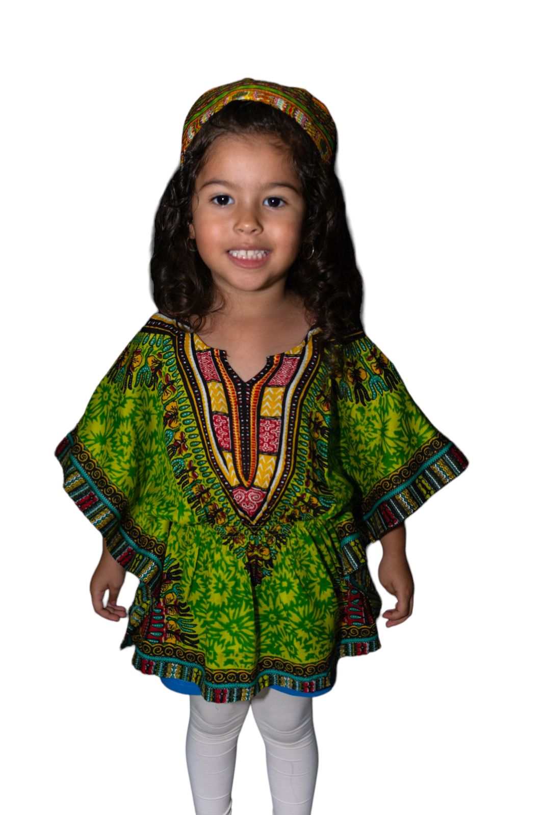 Manta de Niña con Estampado Afrocaribeño Verde