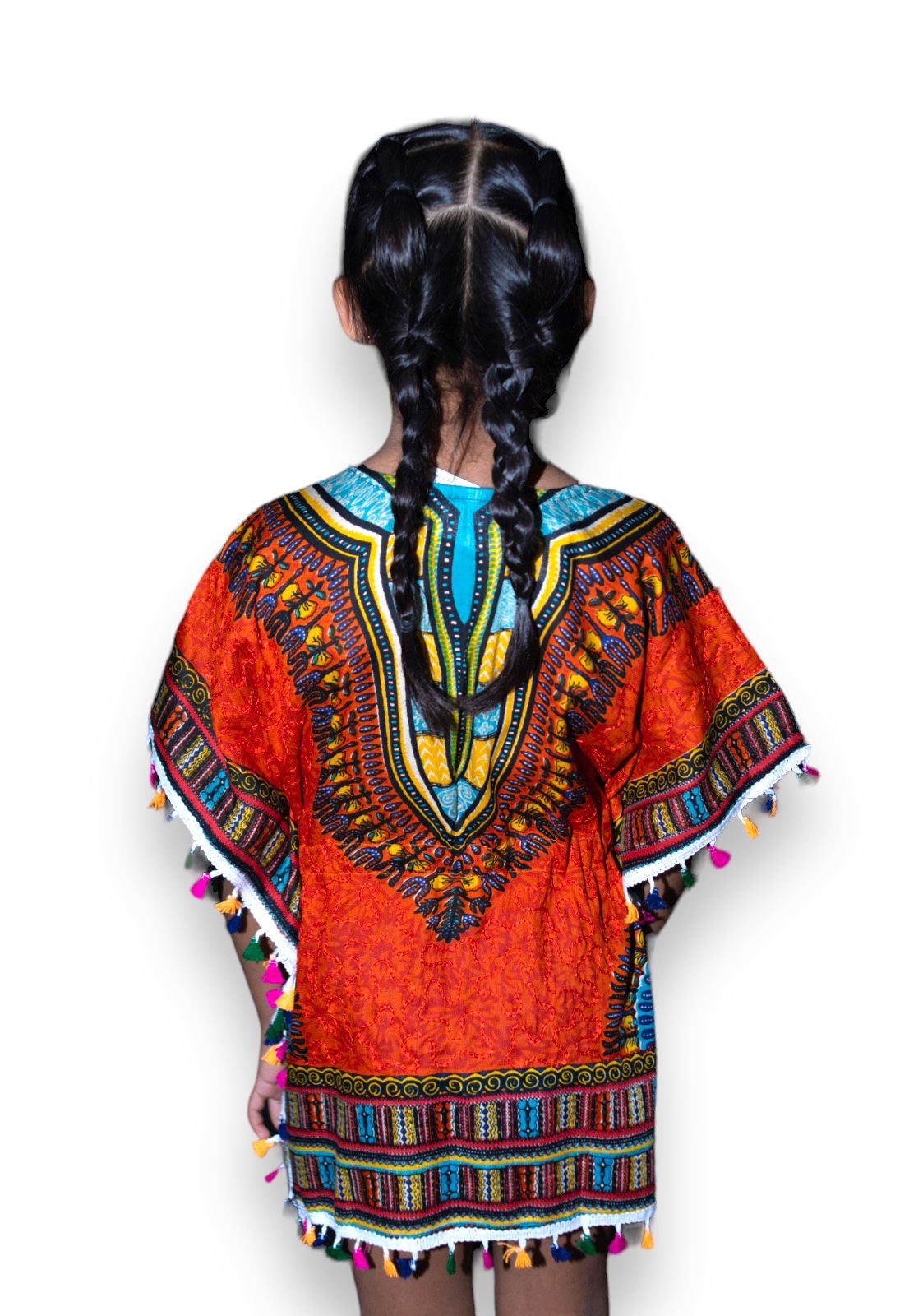 Manta de Niña con Estampado Afrocaribeño Naranja