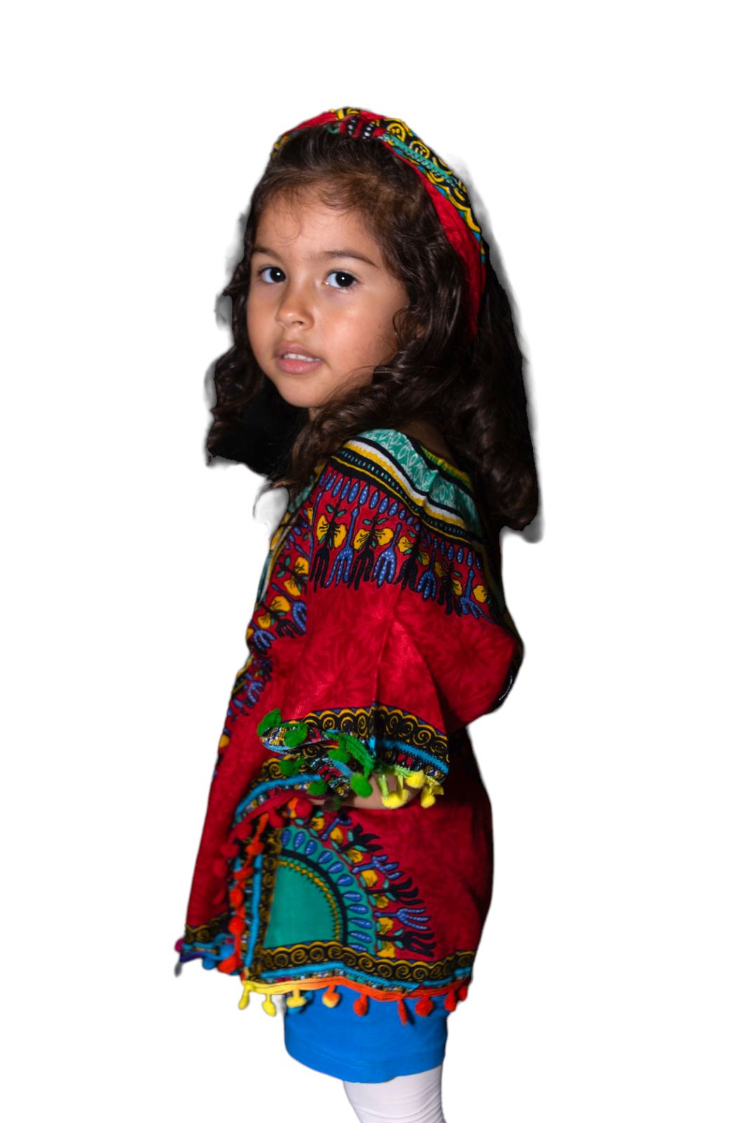 Manta de Niña con Estampado Afrocaribeño Rojo