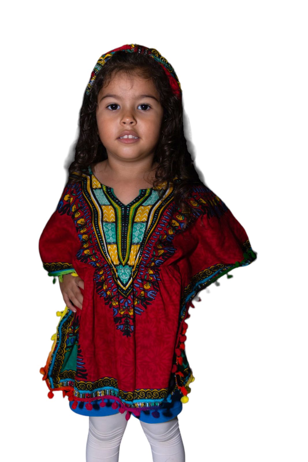 Manta de Niña con Estampado Afrocaribeño Rojo
