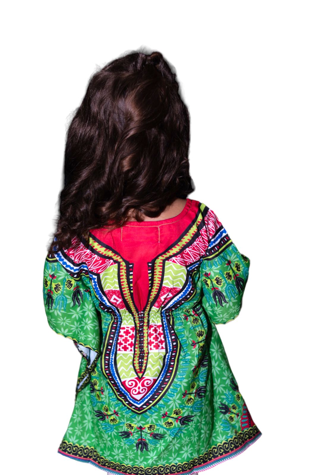 Top Manta de Niña con Estampado Afrocaribeño Verde