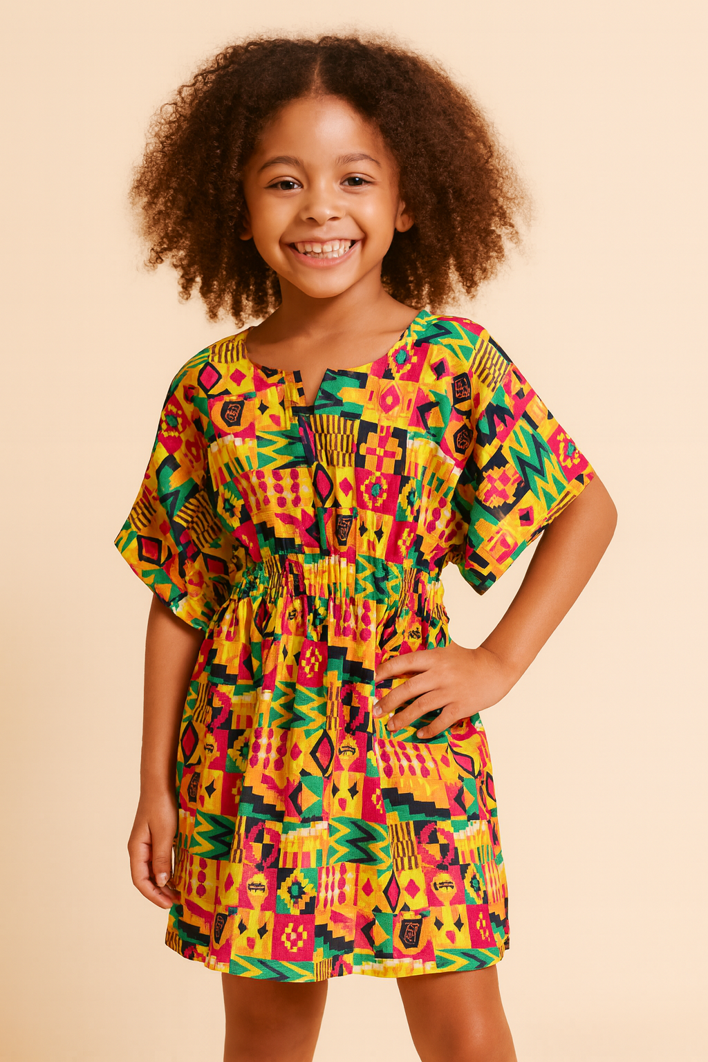 Top Manta de Niña Estampado Afrocaribeño