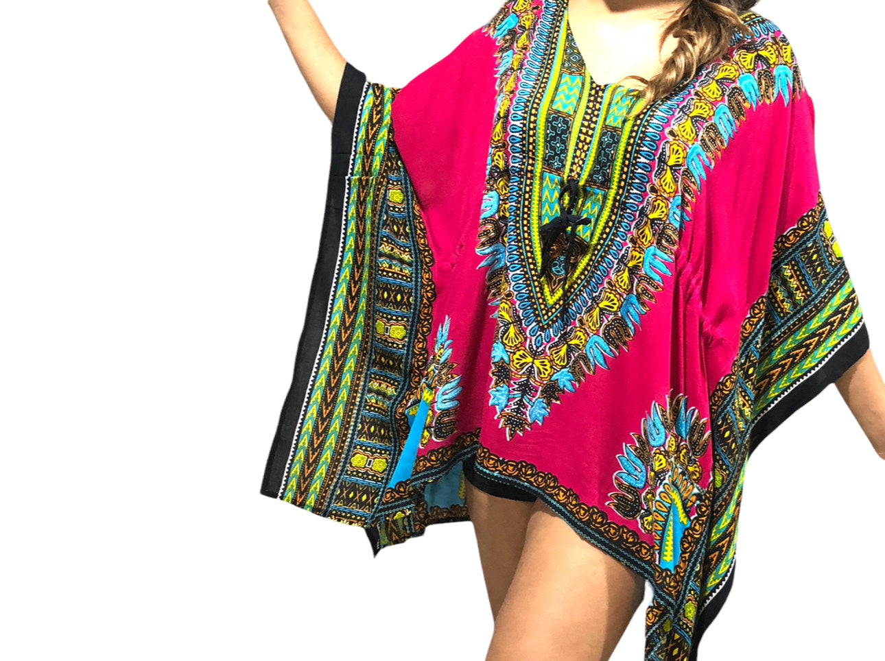 Manta Corta de Dama con Estampado Fucsia