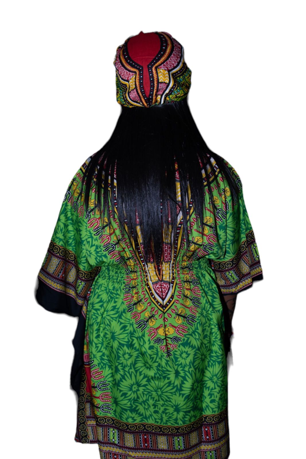 Manta de Dama con Estampado Afrocaribeño Verde