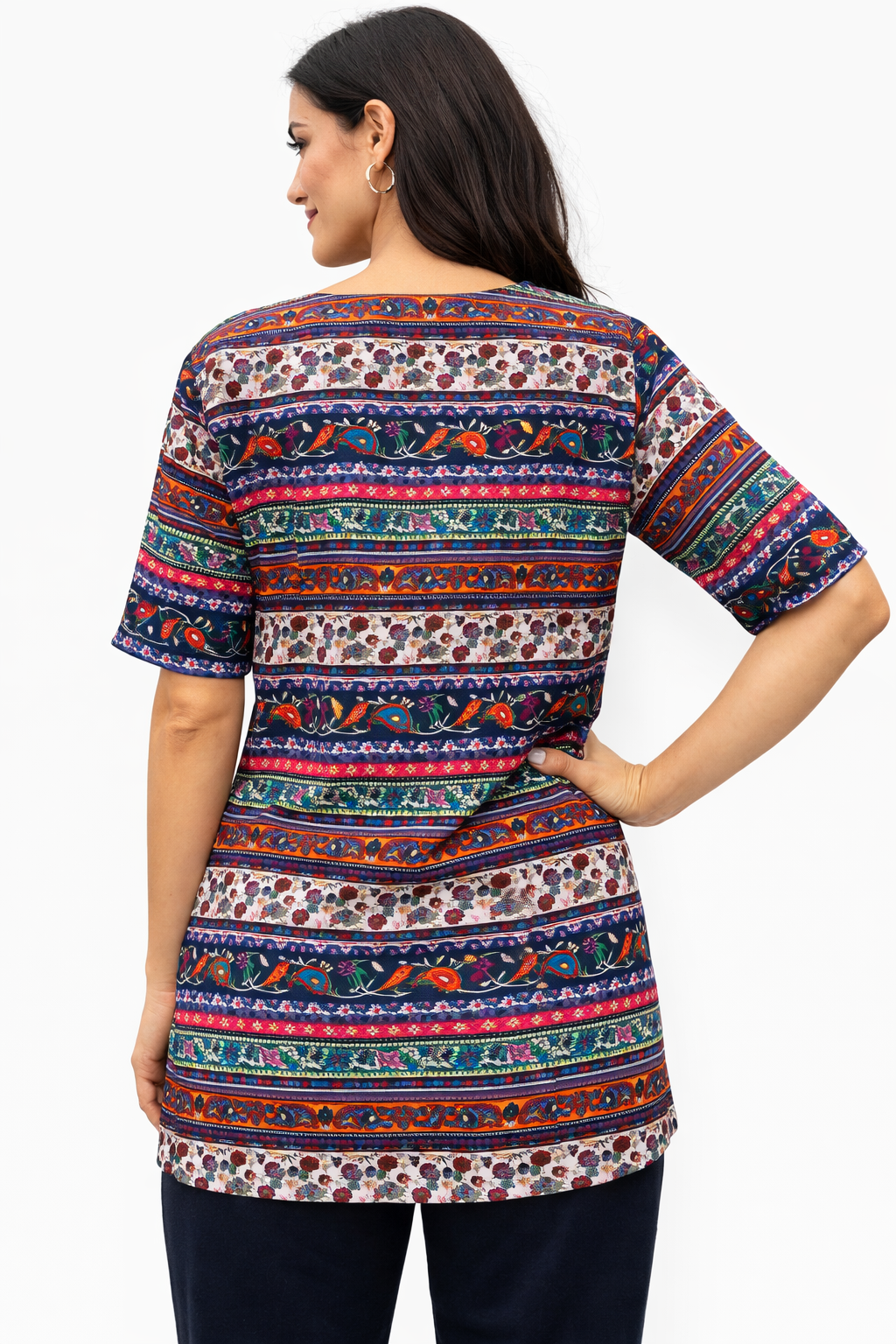 Blusa de Dama Estampado con Mangas