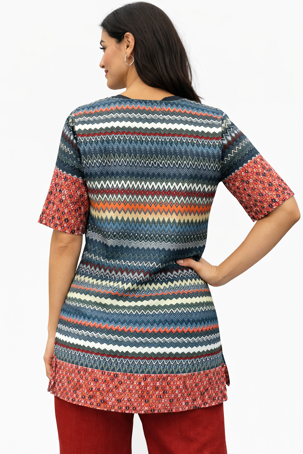 Blusa de Dama Estampado con Mangas