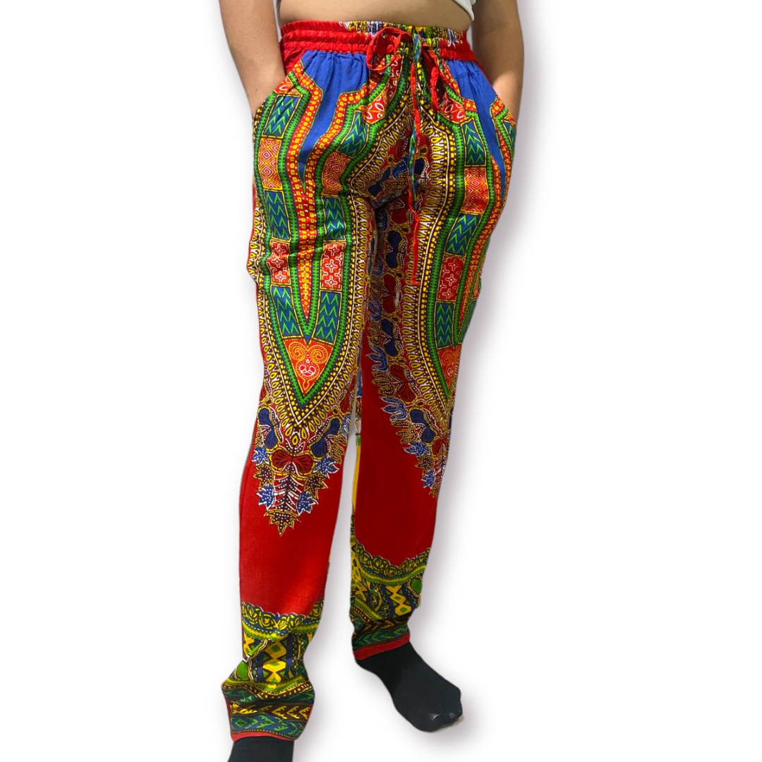 Pantalón de Dama con Estampado Naranja