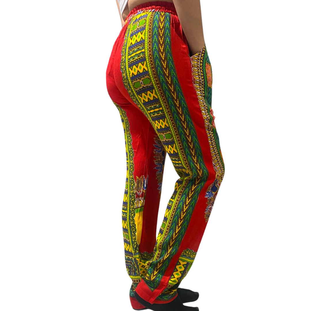 Pantalón de Dama con Estampado Naranja