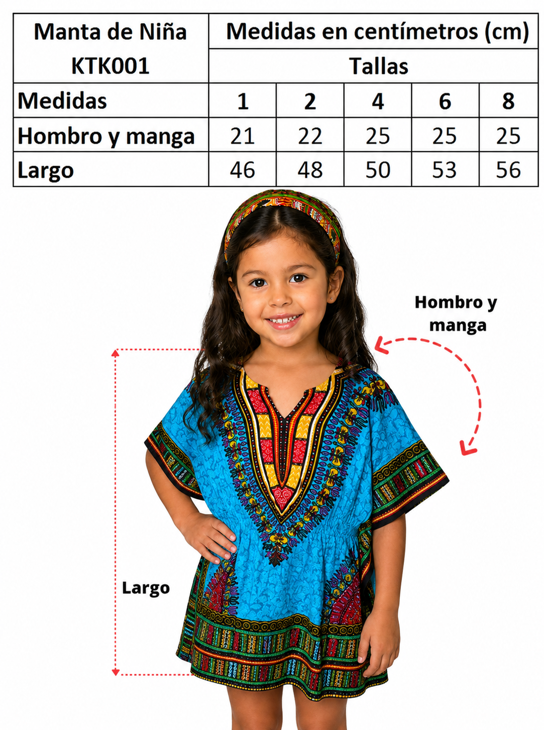 Manta de Niña con Estampado Afrocaribeño Verde (Solo en tienda física)