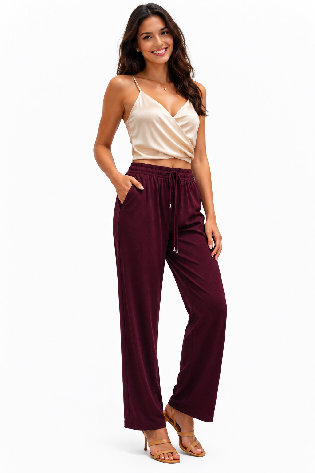 Women's Burgundy Pants