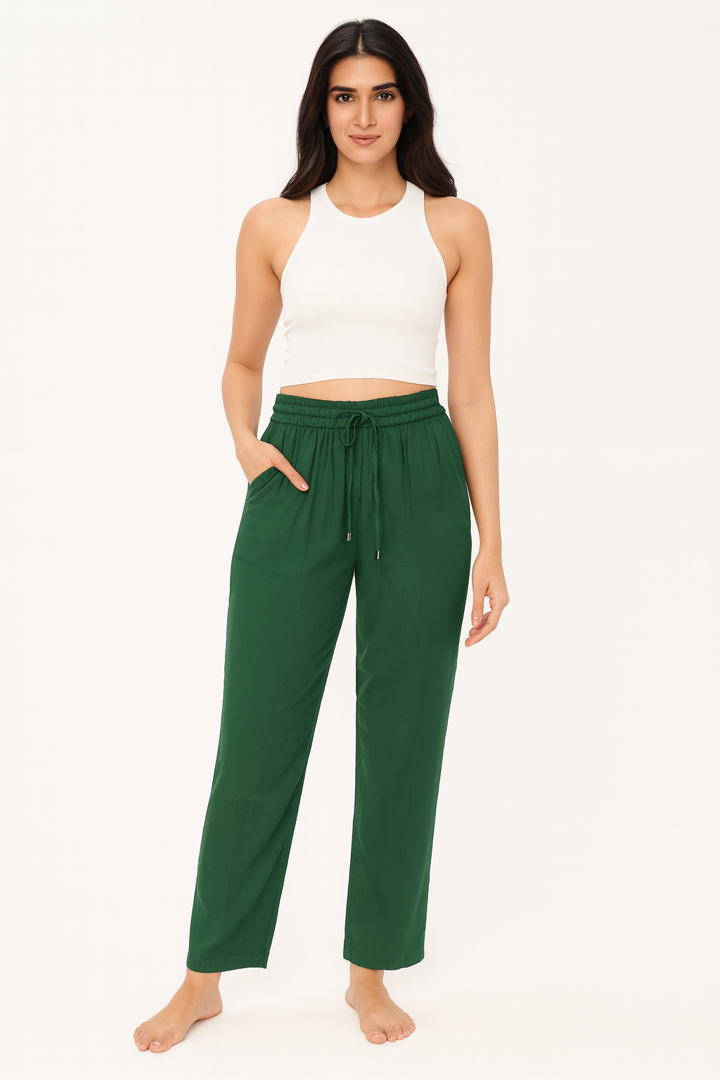 Pantalón de Dama Verde Unitalla Super Fresco y Cómodo