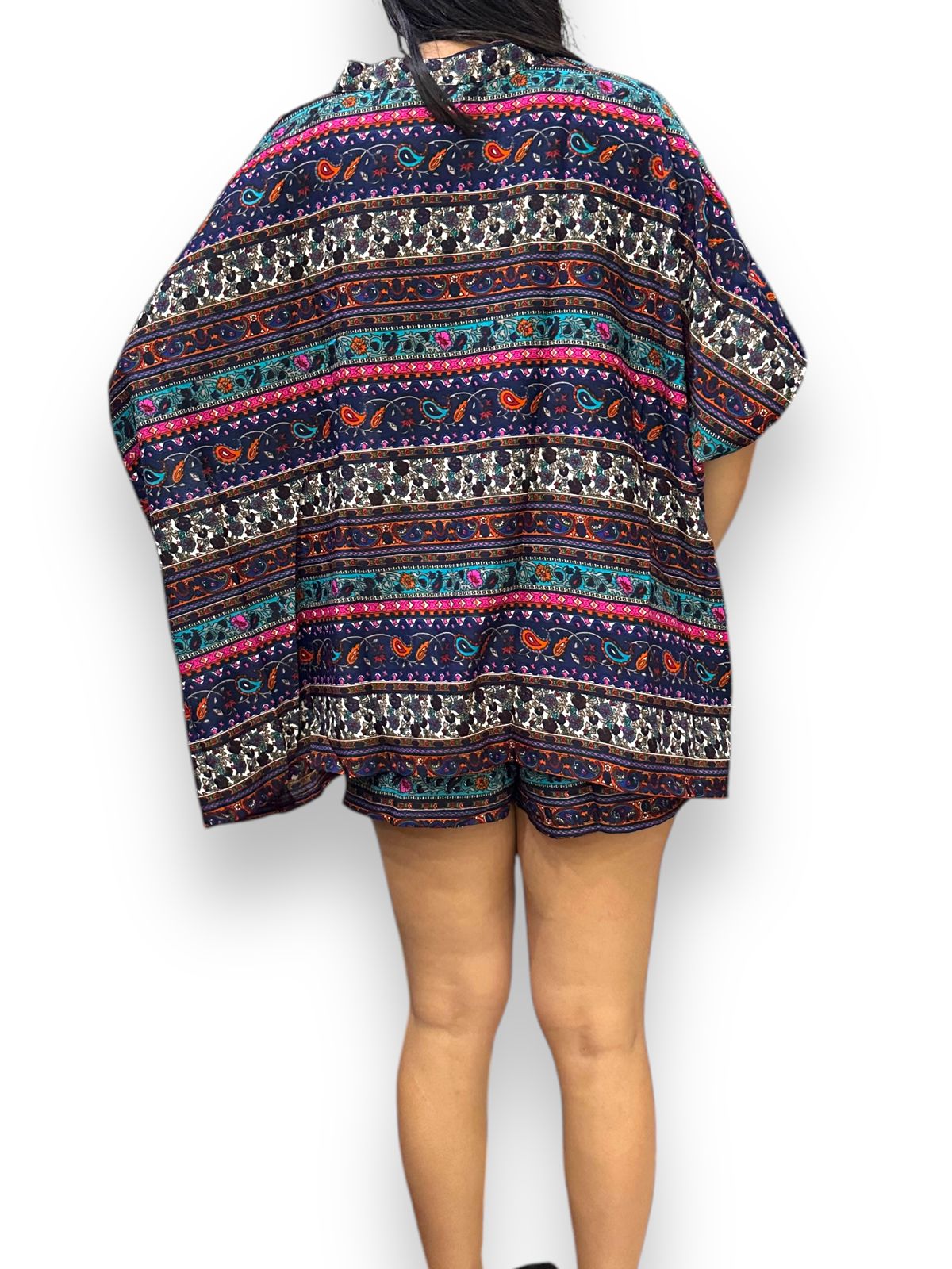 Set playero estampado de dama de 3 piezas