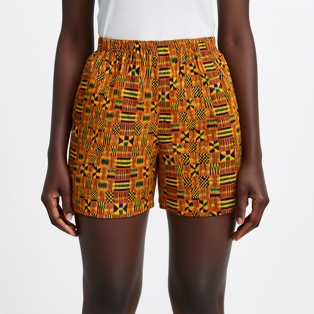 Set Traje Afrocaribeño de Dama de 3 piezas. Blusa, Short y Turbante. Celebracion Afrodescendiente Dia del Negro