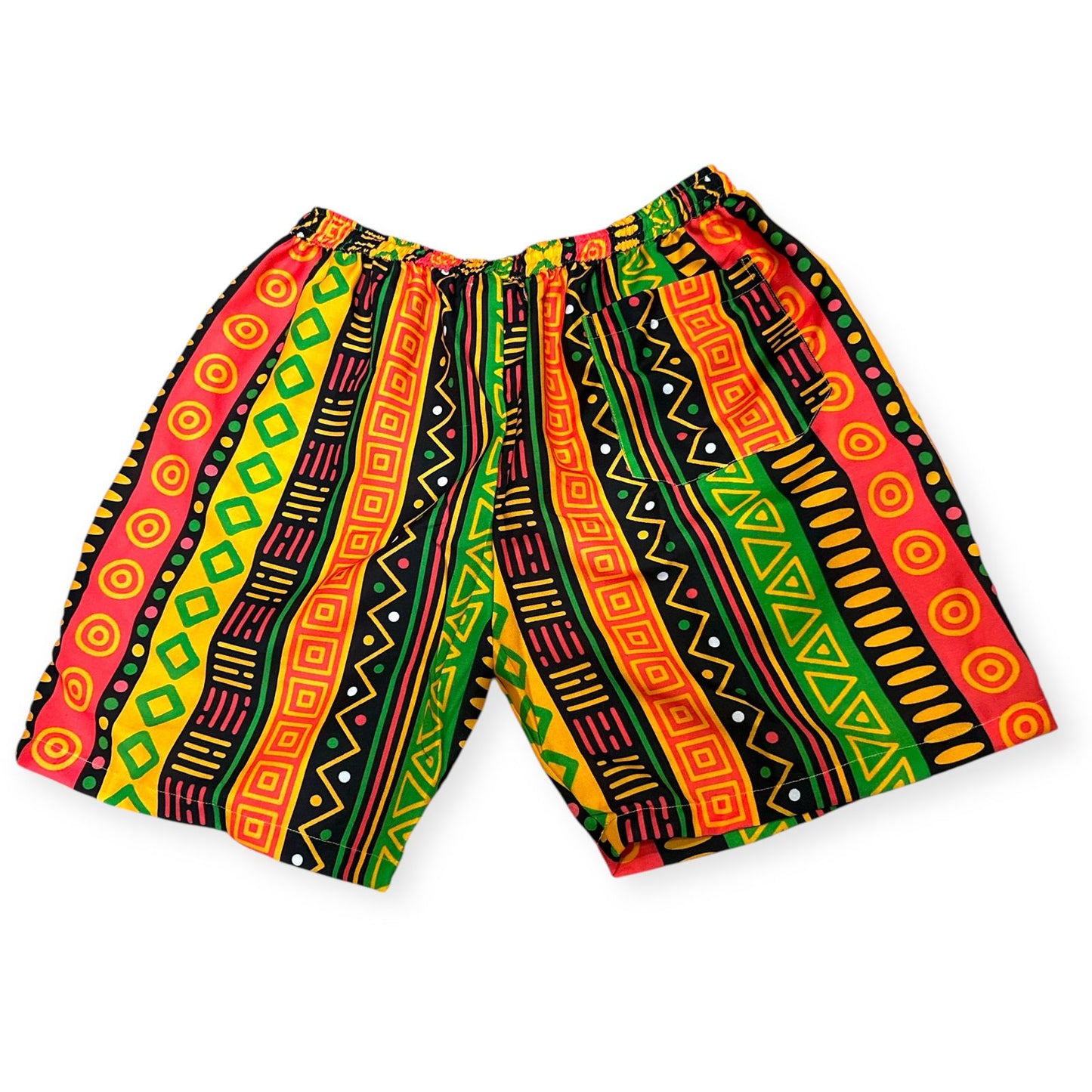 Set Conjunto Traje Afrodescendiente de 2 Piezas para Hombre (Camisa + Short) Afrocaribeño