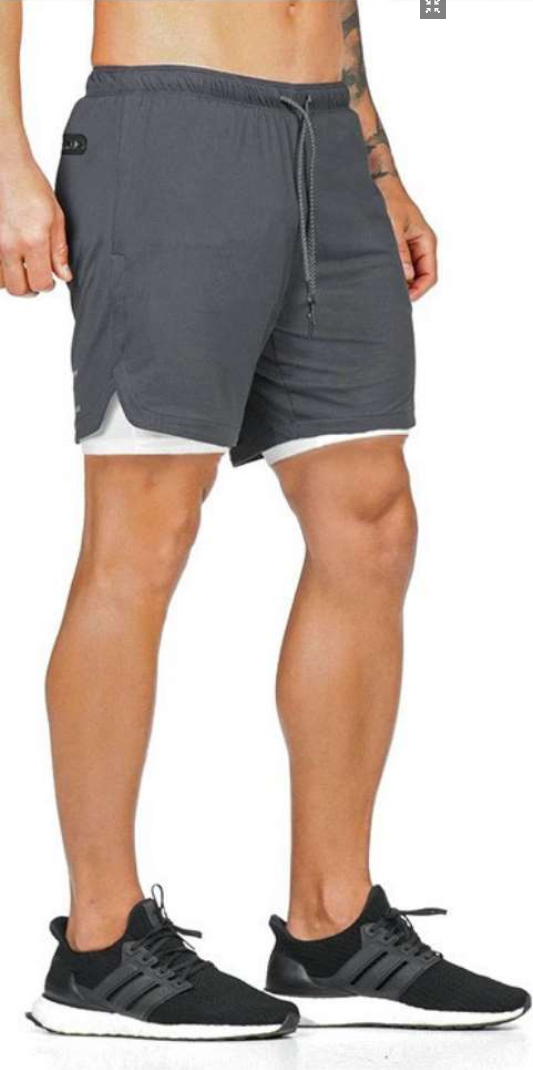 Short Deportivo Caballero Gris Oscuro