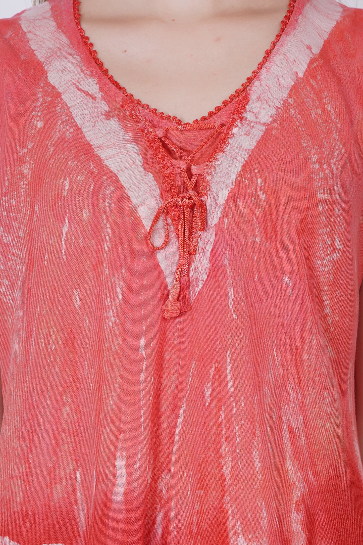 Top Blusa de Dama Naranja Estampado sin Mangas