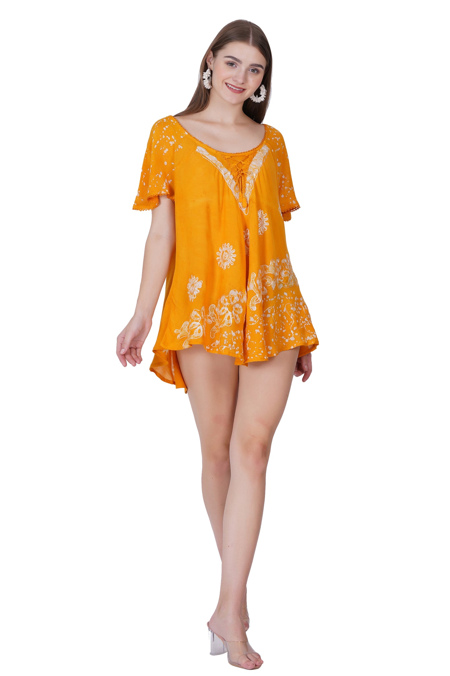 Blusa de Dama Mostaza con Mangas