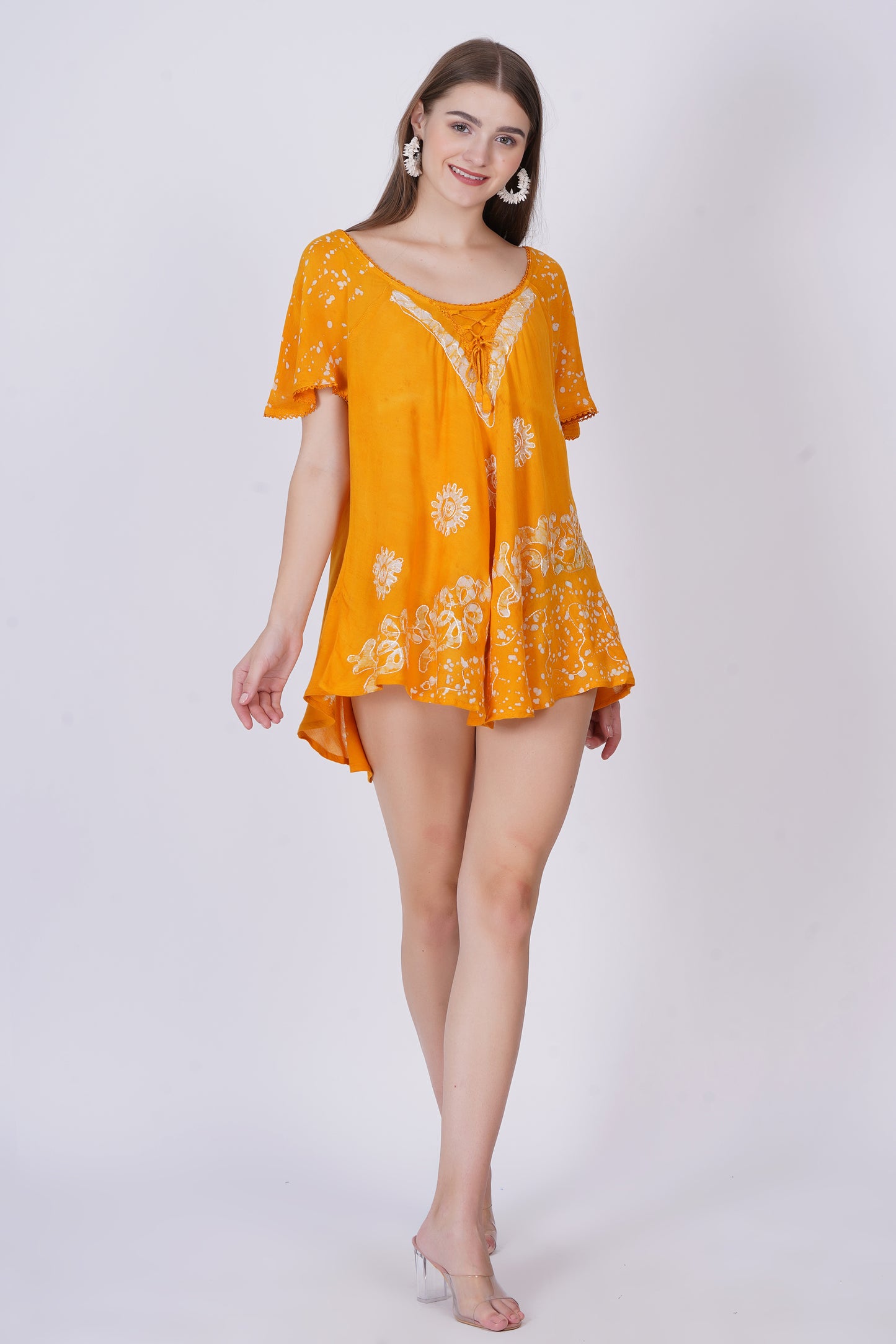 Blusa de Dama Mostaza con Mangas