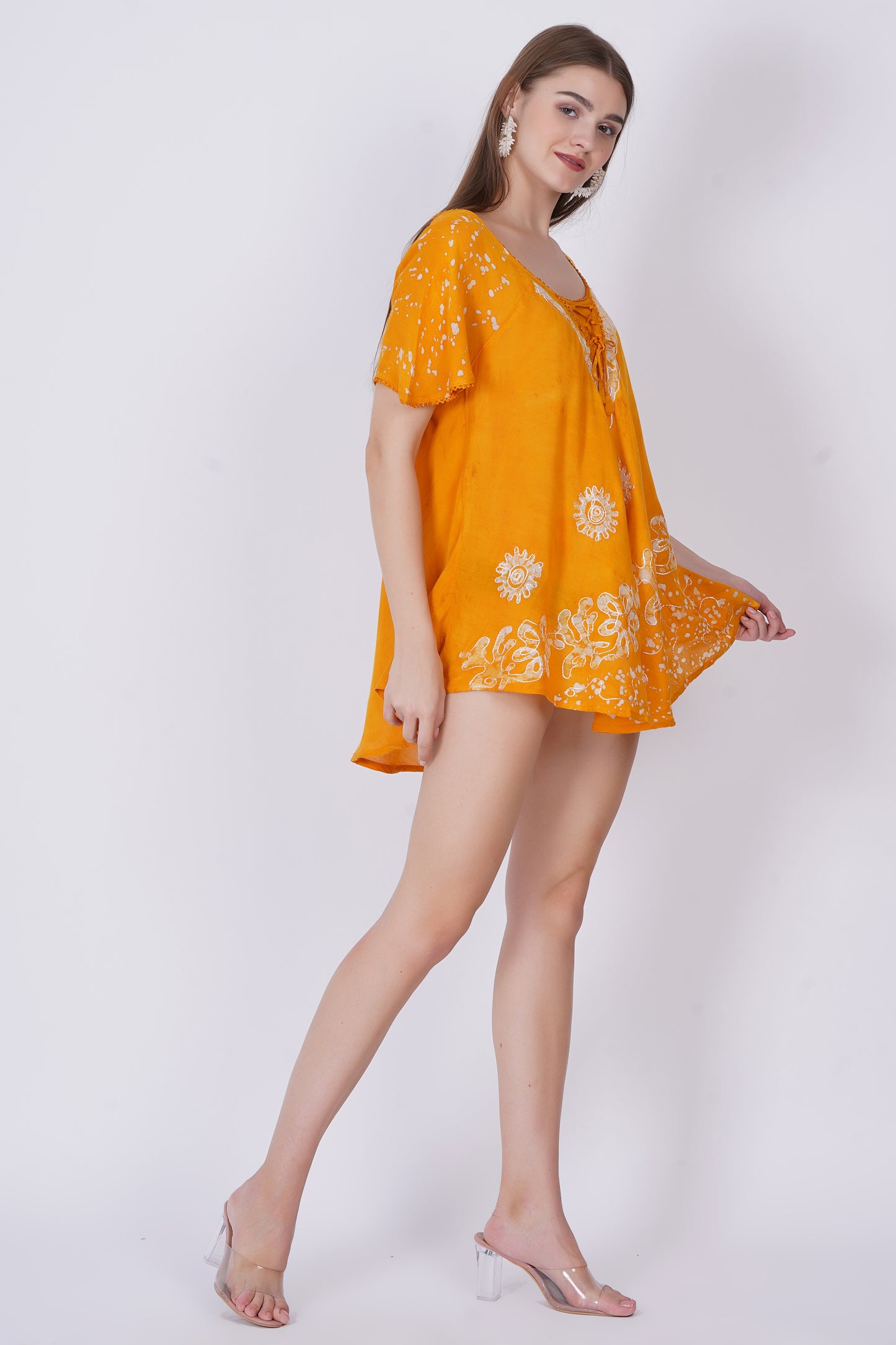 Blusa de Dama Mostaza con Mangas