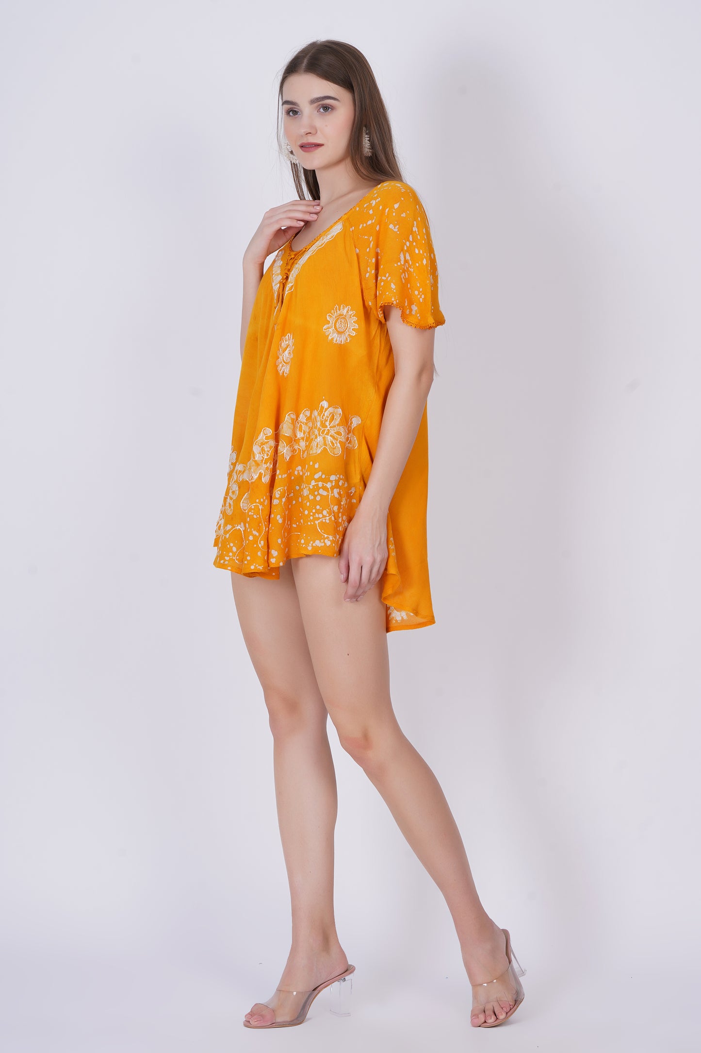Blusa de Dama Mostaza con Mangas