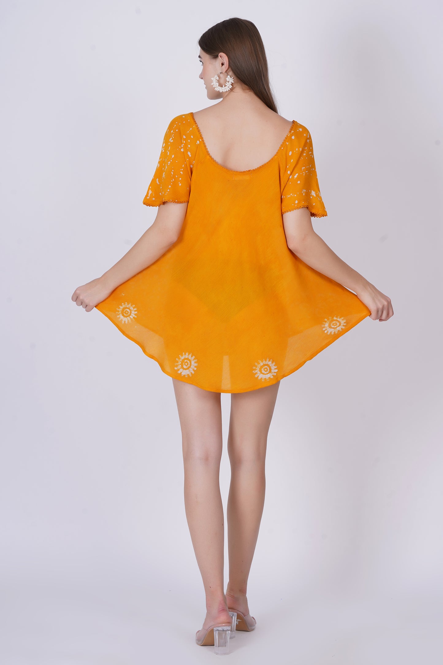 Blusa de Dama Mostaza con Mangas