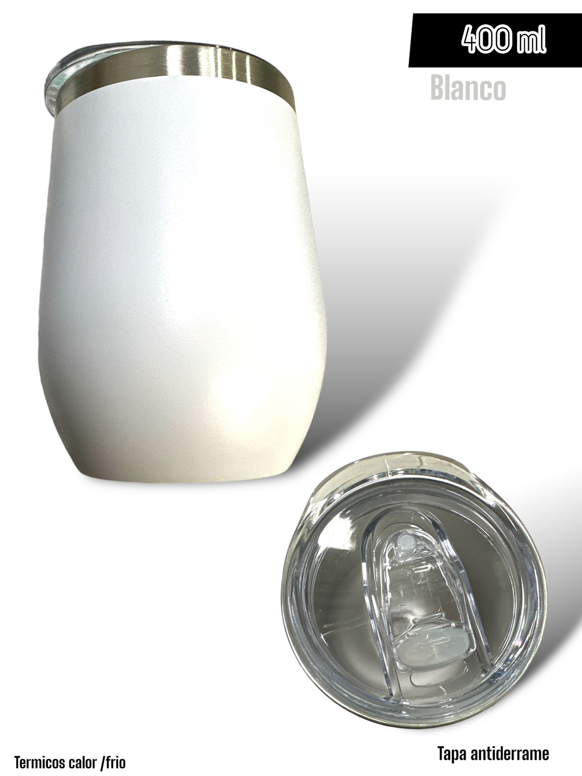 Vaso Térmico 400ml Blanco