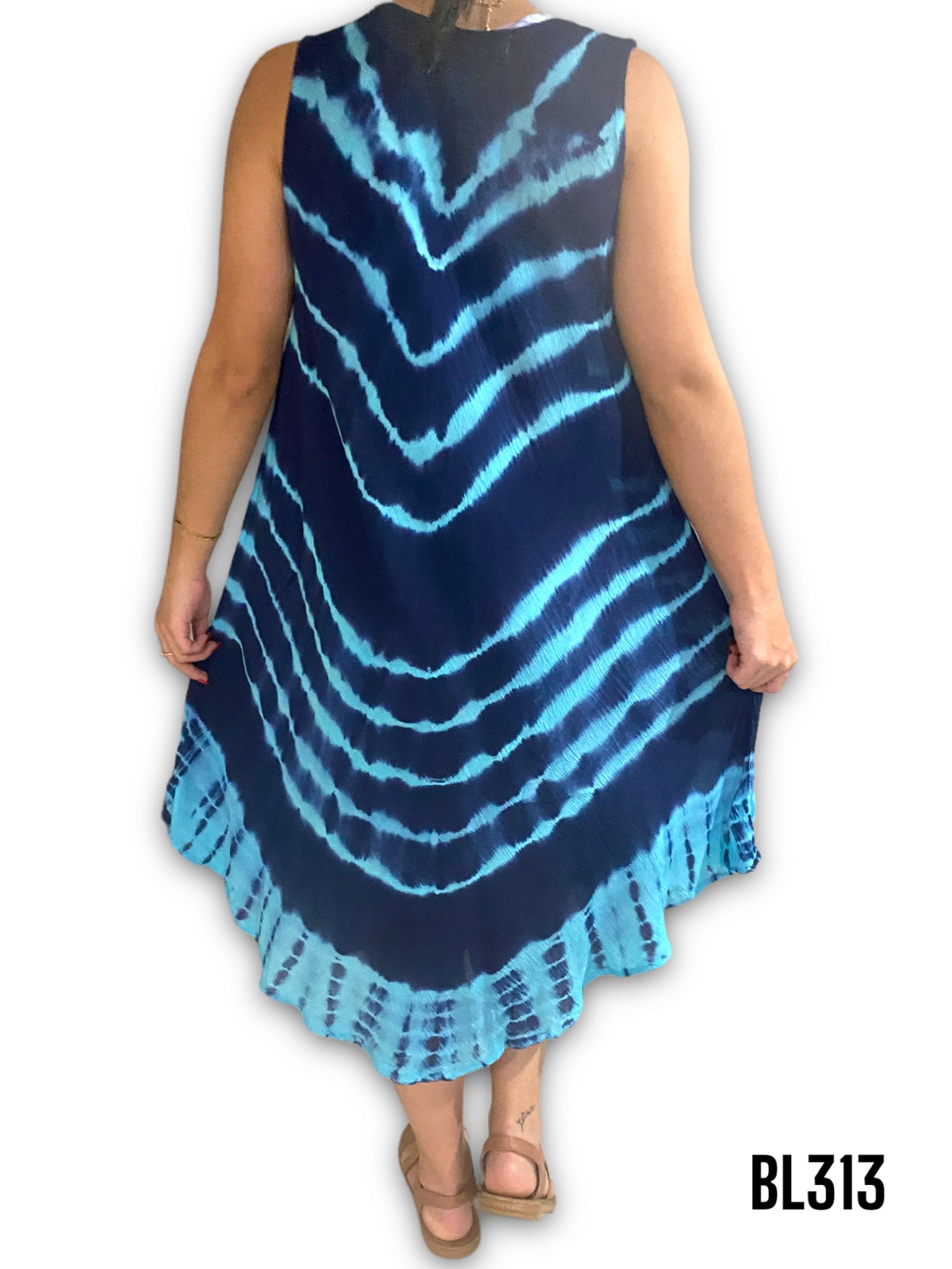 Vestido Estampado de Dama sin mangas