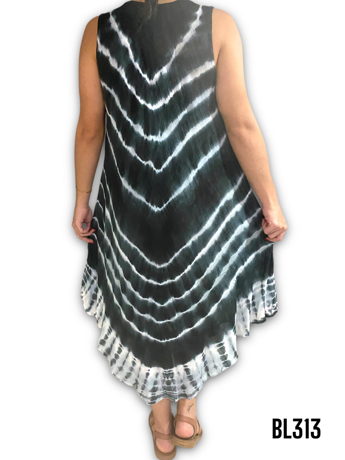 Vestido Estampado de Dama sin mangas