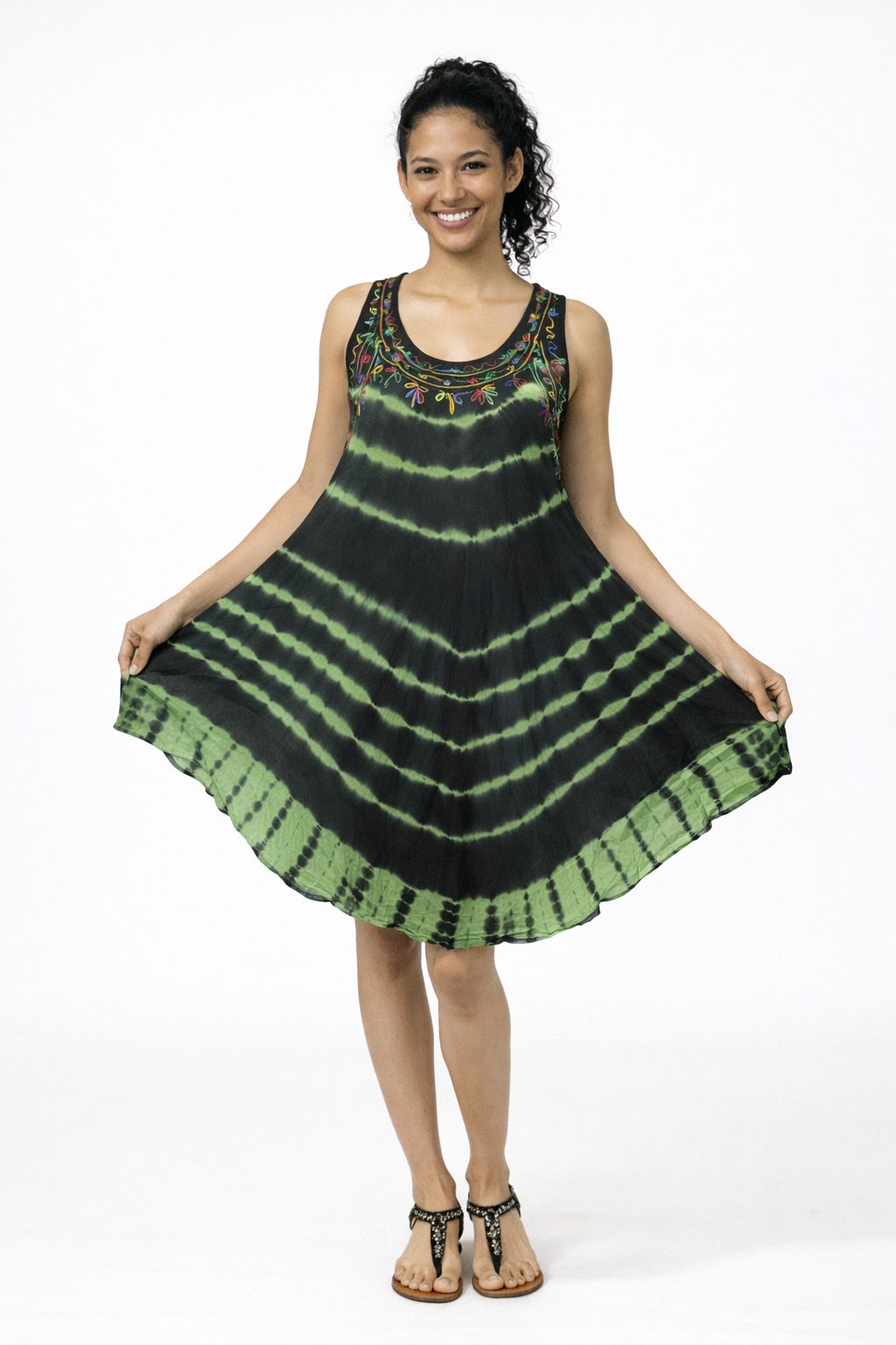 Bata Estampada de Dama sin mangas