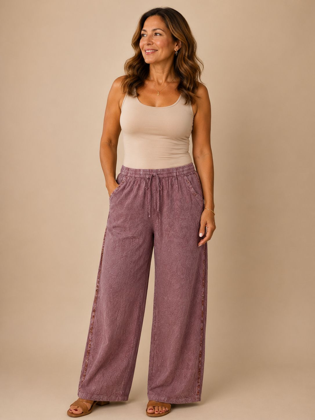 Pantalón Palazzo Morado