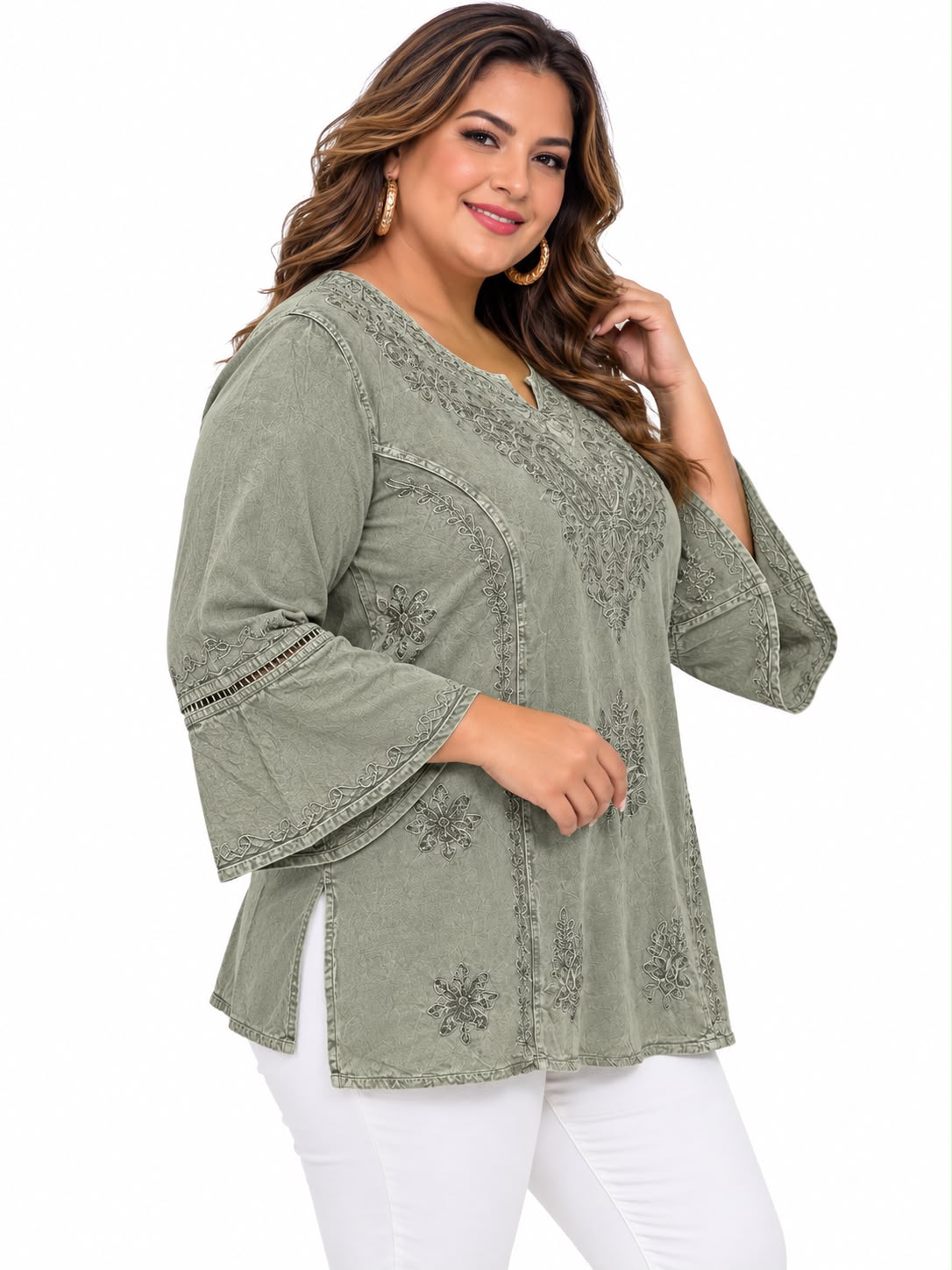 Blusa Sage Embroidery (plus)