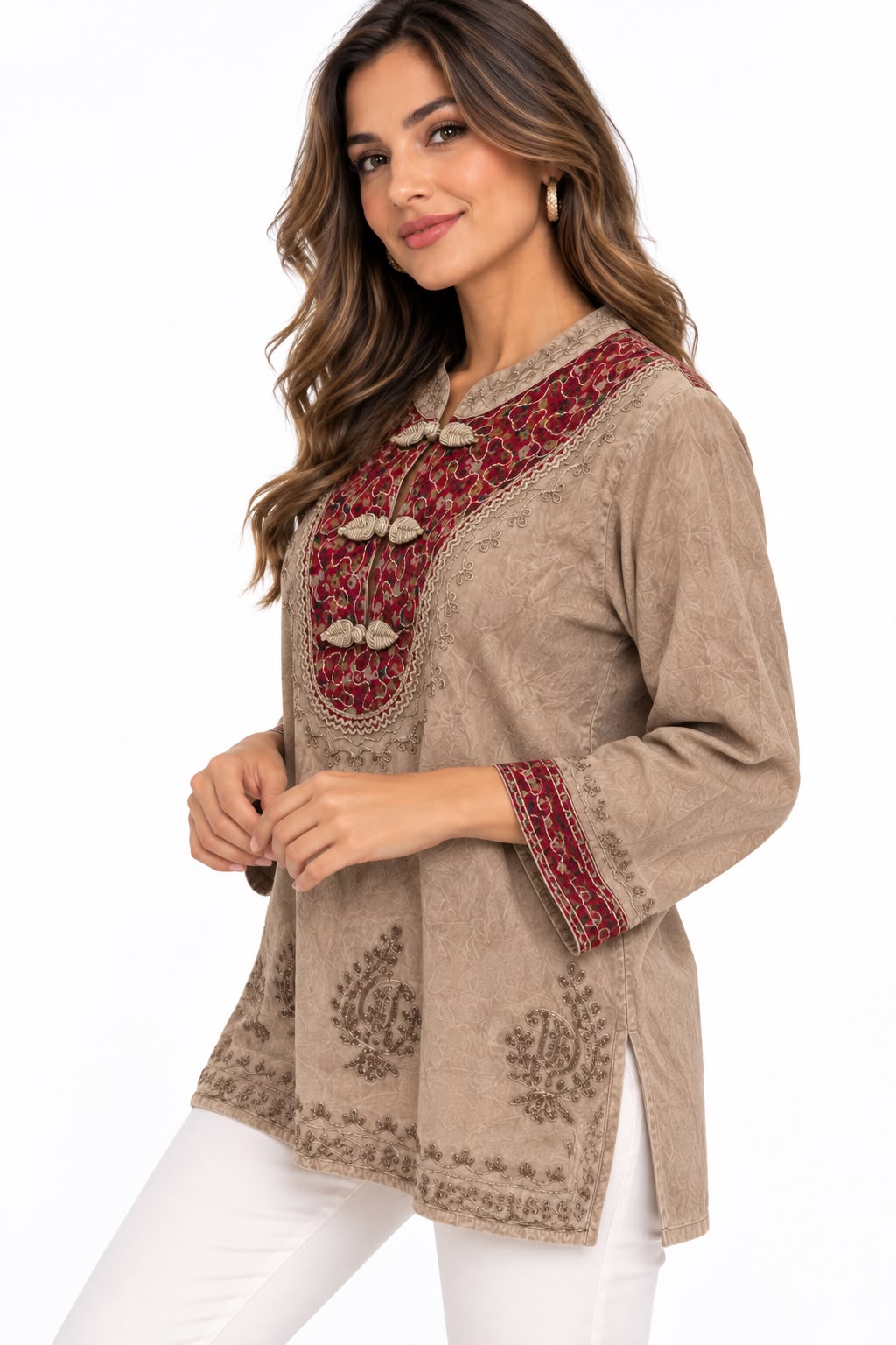 Blusa Mughal Rose