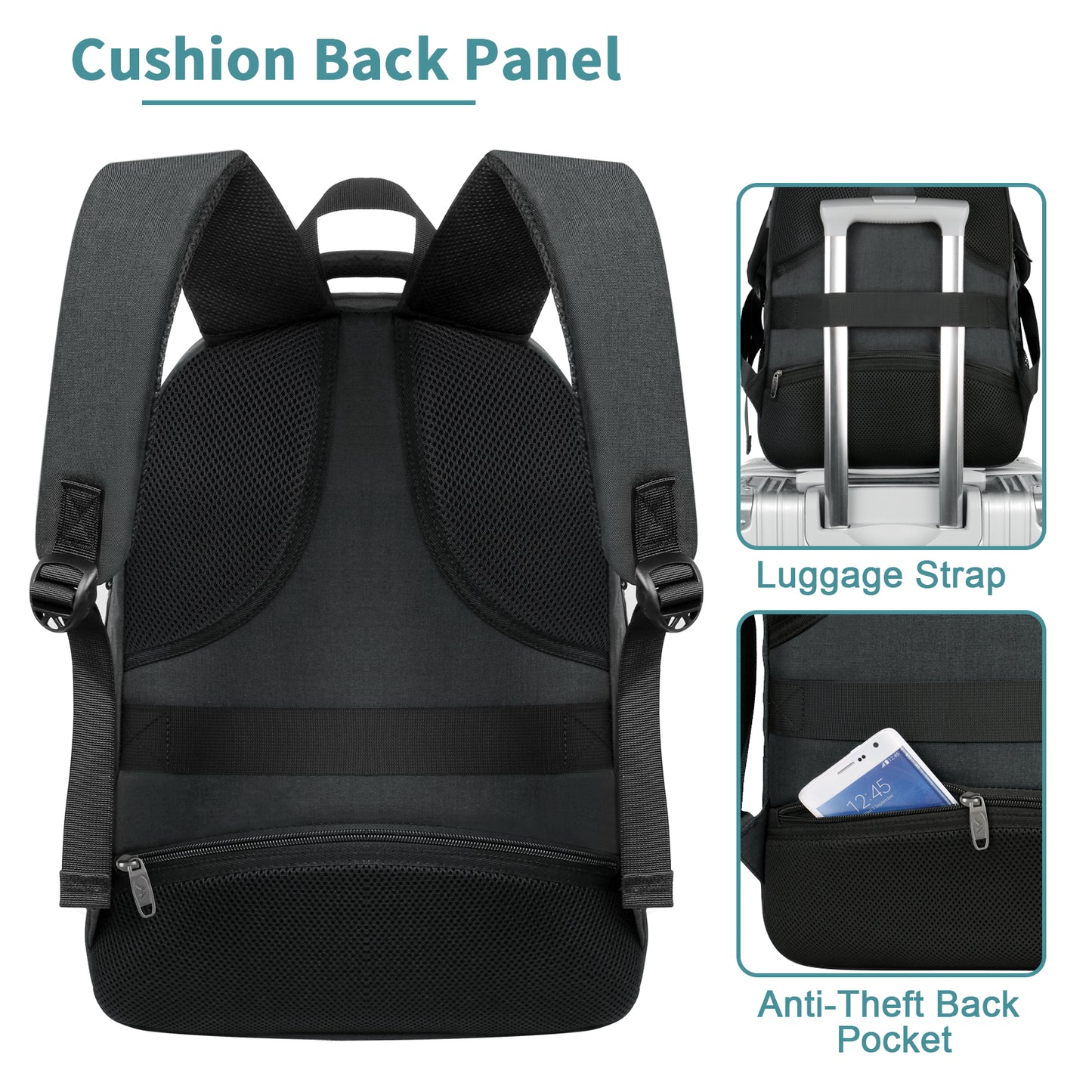 Bulto Mochila Matein Negro 15.6 pulgadas
