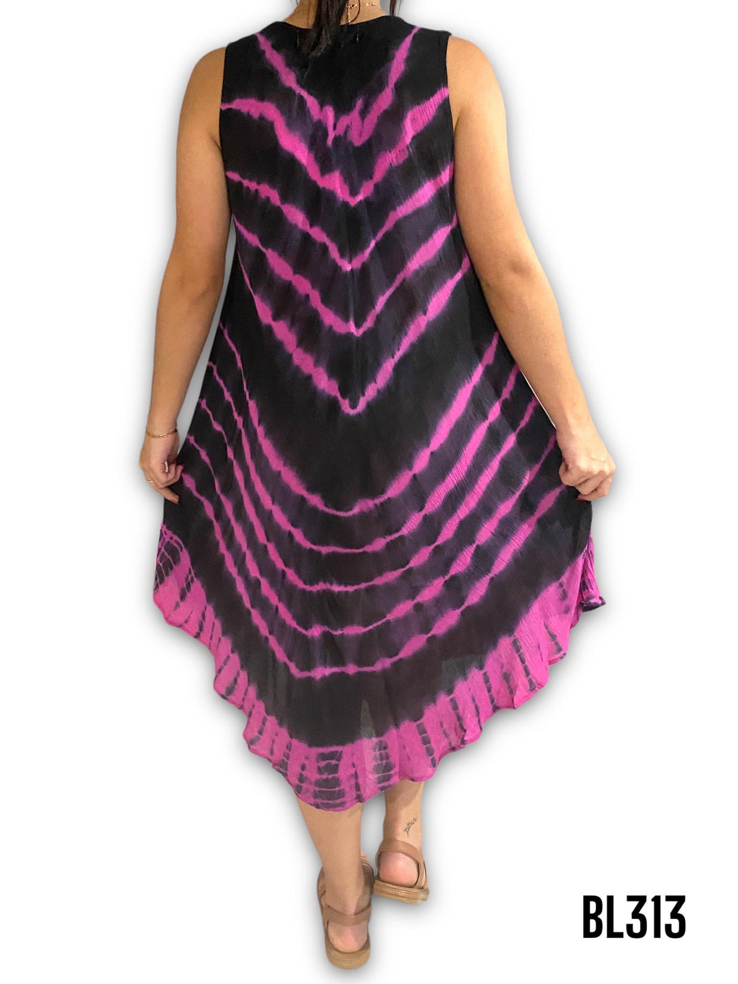 Vestido Estampado de Dama sin mangas