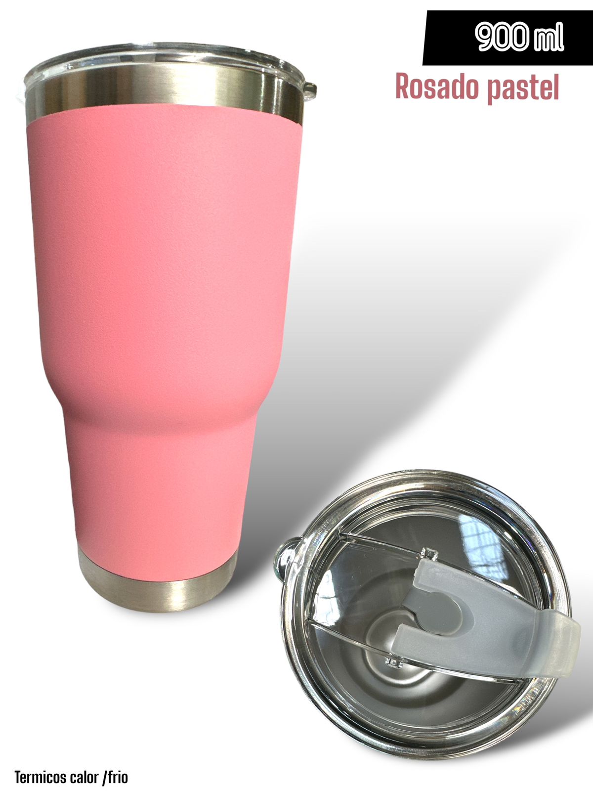 Vaso Térmico 900ml Rosado Pastel